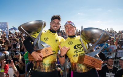 “Carissa Moore and Gabriel Medina Are Officially the 2021 World Champions – RECAPPING A HISTORIC DAY OF COMPETITIVE SURFING” by staff writer at Surfer Mag